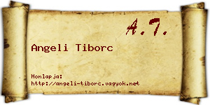 Angeli Tiborc névjegykártya